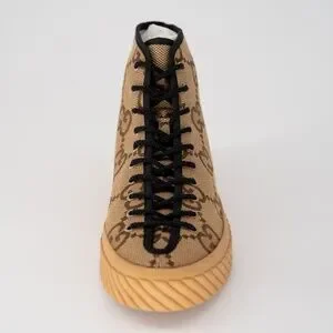 size 13G - Gucci GG Canvas High Top Sneakers Brown size 13G 13.5 US Gucci GG Canvas Tennis 1977 Beige High Top  main image 3